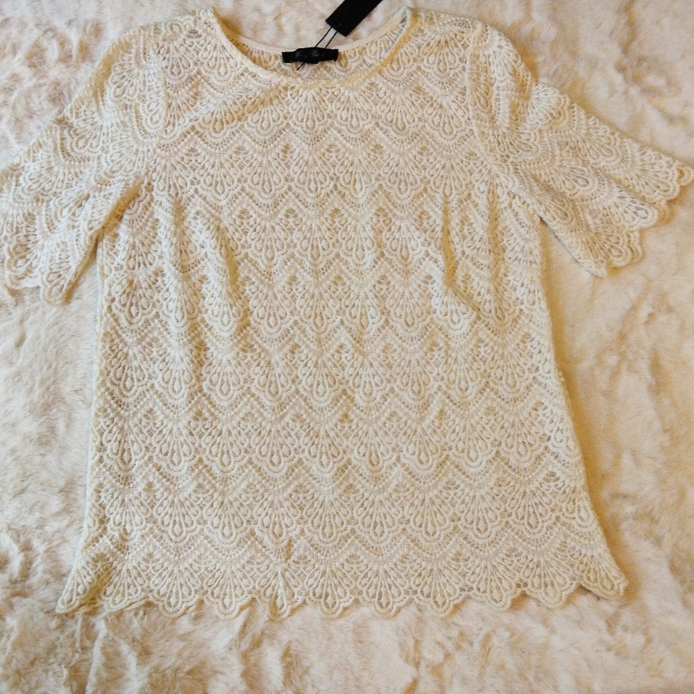 All white Crochet Top